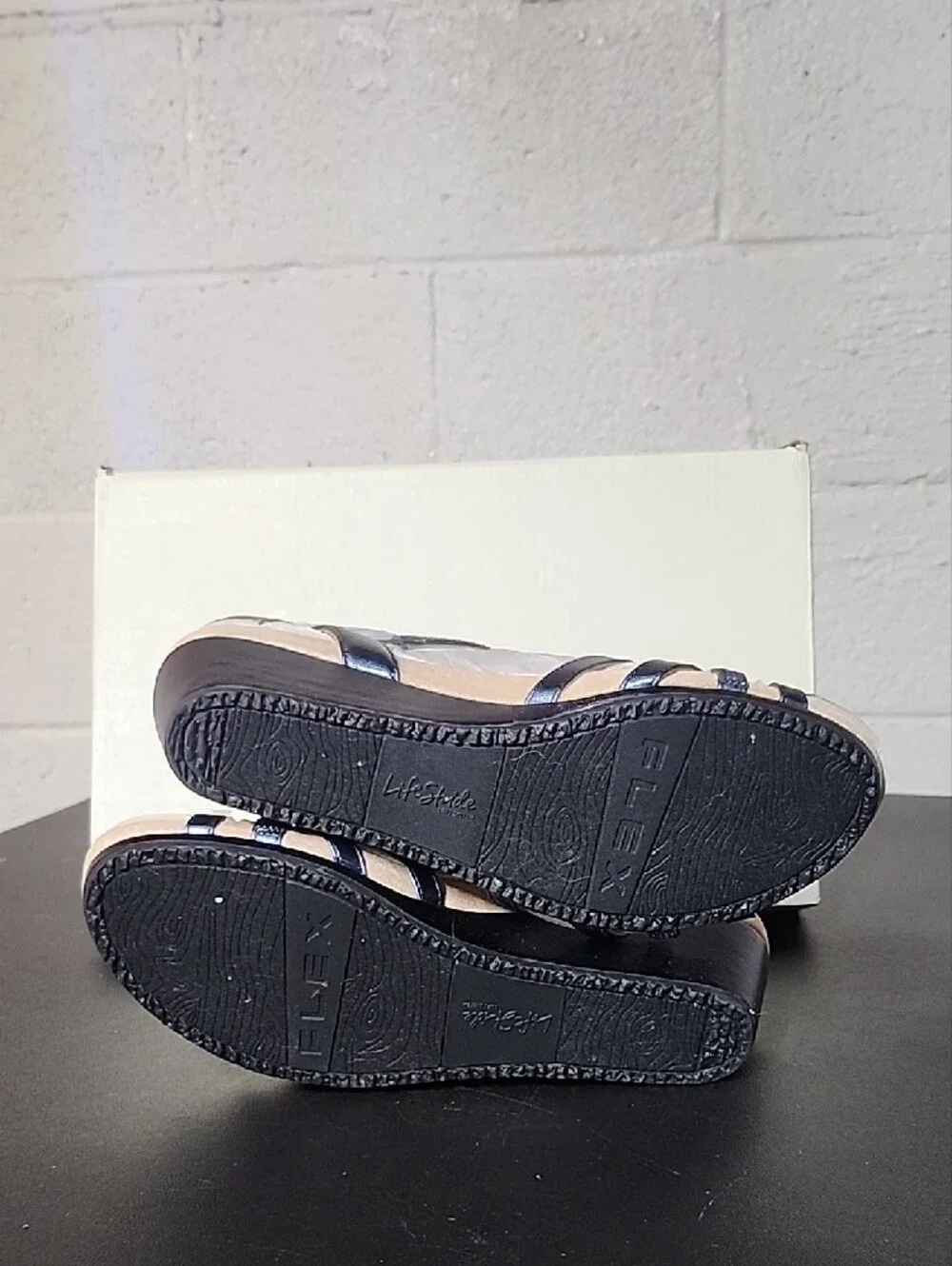 Life Stride Miami Luxnavy Braided Wedge Sandals